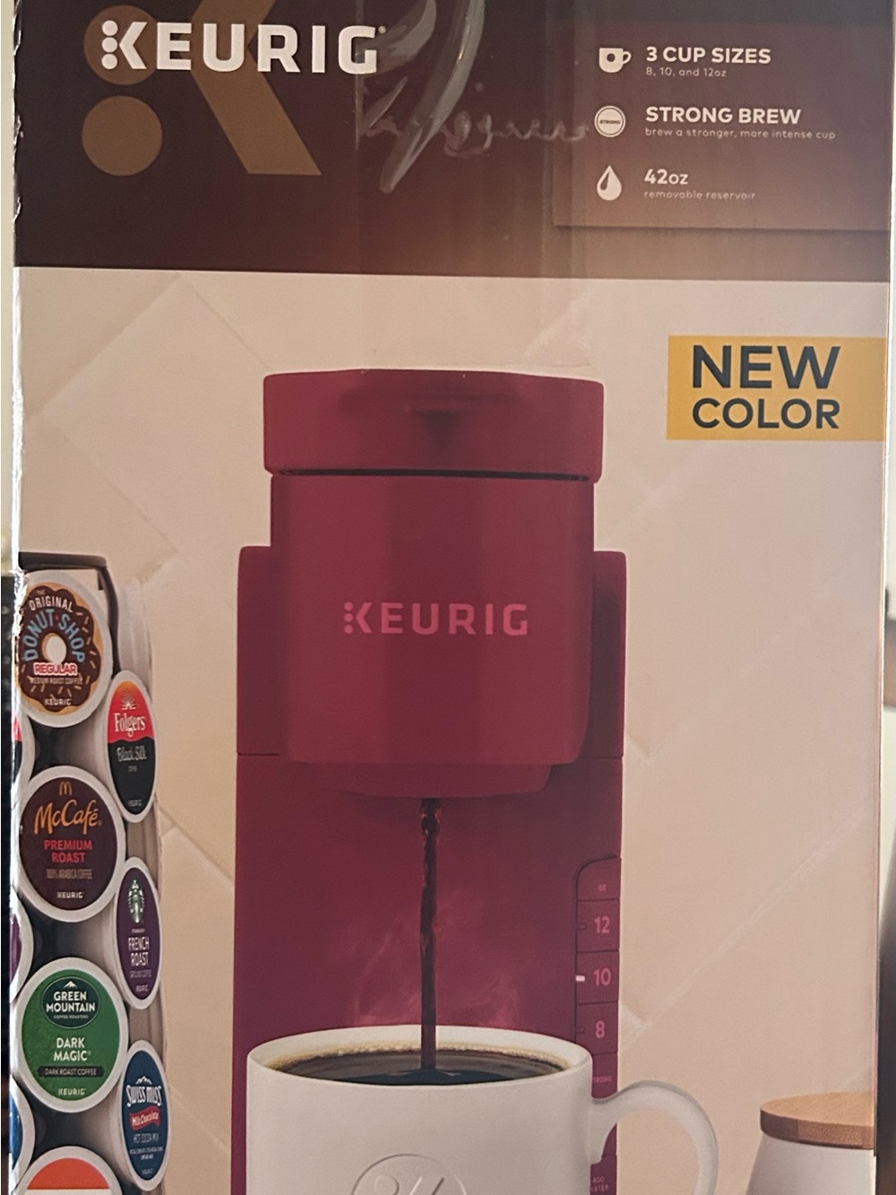 NIB- Keurig K-Express Single-serve coffeemaker in Island Berry. MSRP-$ $119 - Picture 4 of 6